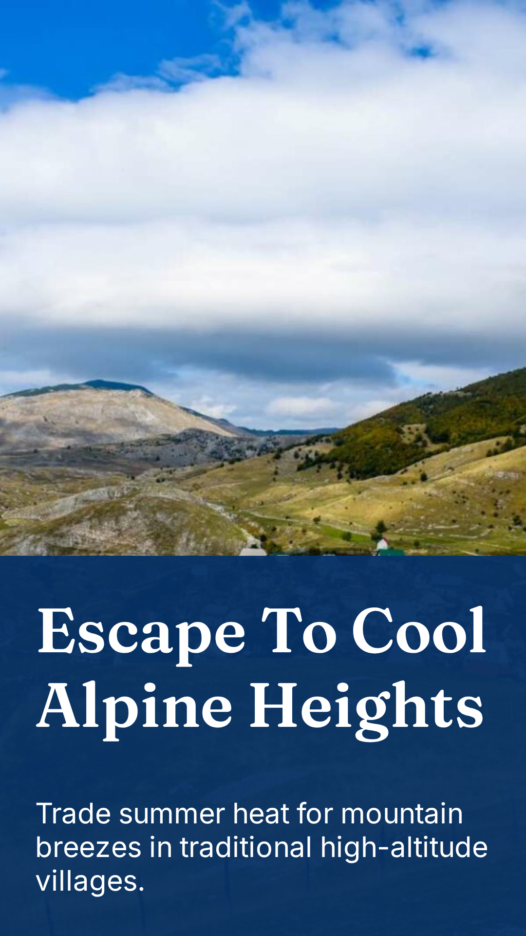 Cool alpine mountain landscape in Bosnia