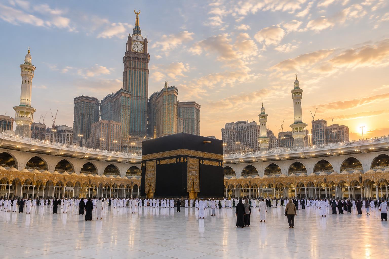 The Kaaba at Masjid al-Haram in Mecca